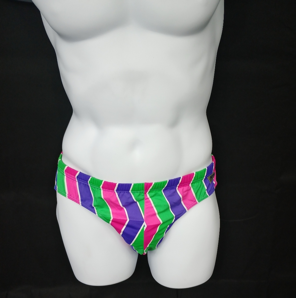 Meyba Colorful Striped Swim Briefs Size L